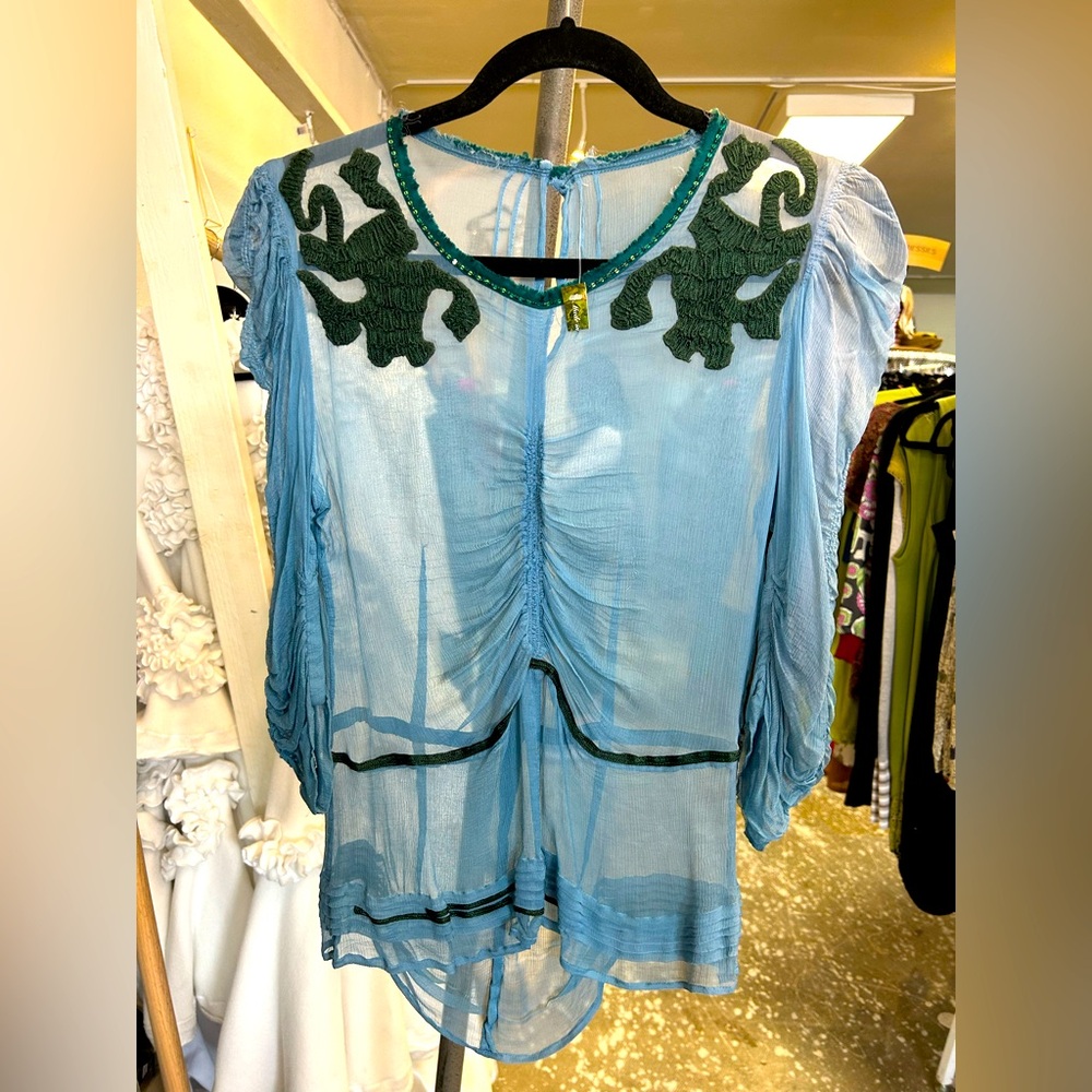 Vintage silk chiffon blouse